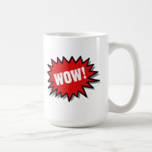 Rode Wow Koffie Beker