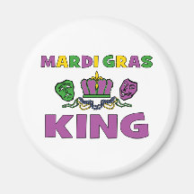 Roi de mardi gras magnets pour réfrigérateur