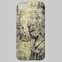 Rokende Stencil op Grunge Backround - Geval IPhone casemate hoesje