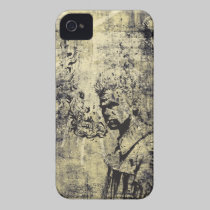 Rokende Stencil op Grunge Backround - Geval IPhone casemate hoesje