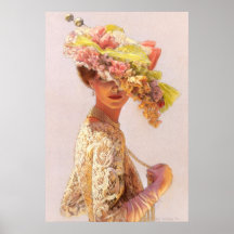Romantische Dame Victorian Decor Poster