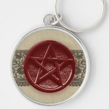 Romantische Gotische Pentacle Sleutel Hanger