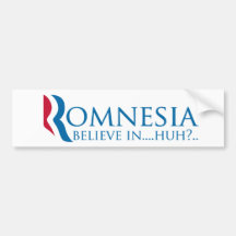 Romnesia - croyez en Huh ? Définition de Romney Autocollant Pour Voiture