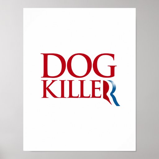 Romney est un chien Killer.png Affiche