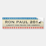 Ron Paul pour le président en 2012 Autocollant Pour Voiture