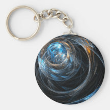 Rond de Abstracte Kunst Keychain van de Wereld Sleutelhanger