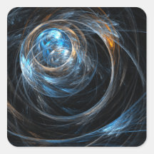Rond de Vierkante Sticker van de Abstracte Kunst v