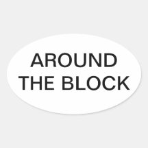 Rond het Blok Ovaalvormige Stickers