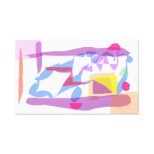 Rond het lopen stretched canvas afdruk