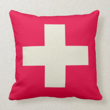 Rood en beige hoofdkussen