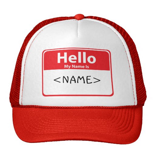 Rood Hello Mijn Naam is, <NAME> Pet Met Netje