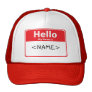 Rood Hello Mijn Naam is, <NAME> petten
