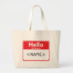 Rood Hello Mijn Naam is, <NAME> Tassen