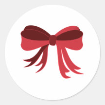 Rood Lint Ronde Sticker