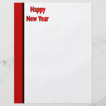 Rood Zwart Gelukkig Nieuwjaar Persoonlijke Folder