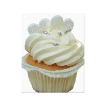 Room Cupcake en Harten Verpakt Canvas Canvas Print