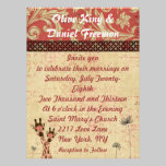 Rosa et faire-part de mariage de cuivre de girafes invitations