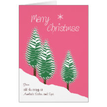Rose avant fait sur commande d'arbres de Joyeux No Carte De Vœux