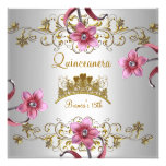 Rose blanc de Quinceanera le 15ème fleurit le diad Invitations