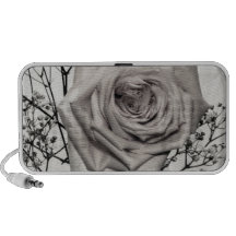 Rose blanc magnifique haut-parleur iPod