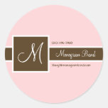 Rose de bande de monogramme et autocollants de Bro