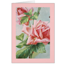 Rose de cru floral carte de vœux