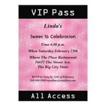 Rose de fête d'anniversaire du bonbon 16 à passage invitations personnalisables