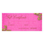 Rose de feuille d'or de spa de salon de certificat modèle de double carte