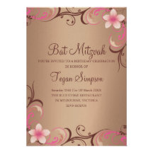 Rose de Frangipani/invitation d'anniversaire bat m