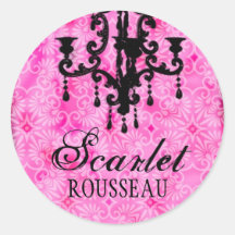 Rose de Passione de lustre de la CHROMATOGRAPHIE G Adhésifs Ronds