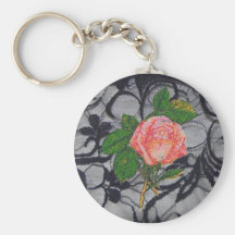 Rose de rose porte-clef