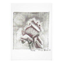 Rose d'hiver invitations personnalisées