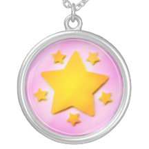 Rose et collier d'étoile d'or