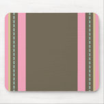 Rose et monogramme de Brown Tapis De Souris
