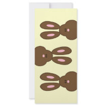 Rose et repère semi-transparent de lapin de Brown  Doubles Cartes