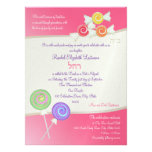 Rose foncé de pastèque douce de bat mitzvah de suc invitations
