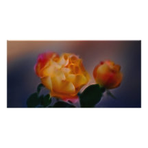 Rose jaune avec le rose et la signification photocarte personnalisée