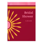 Rose moderne et invitation nuptiale de douche de B