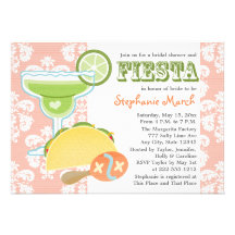 Rose nuptiale d'invitations de douche de fiesta de