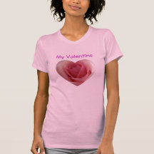 Rose peint Valentine de rose T-shirt