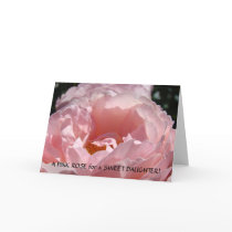 ROSE ROSE de carte de FILLES pour la FILLE DOUCE