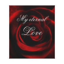 Rose rouge de jour de Valentines Impression Sur Toile