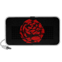 Rose rouge de style grunge haut-parleurs iPod