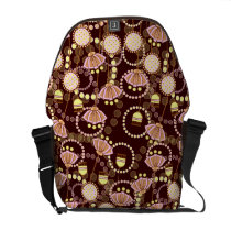 Rose super de fleurs sur Brown personnalisable sacs messenger