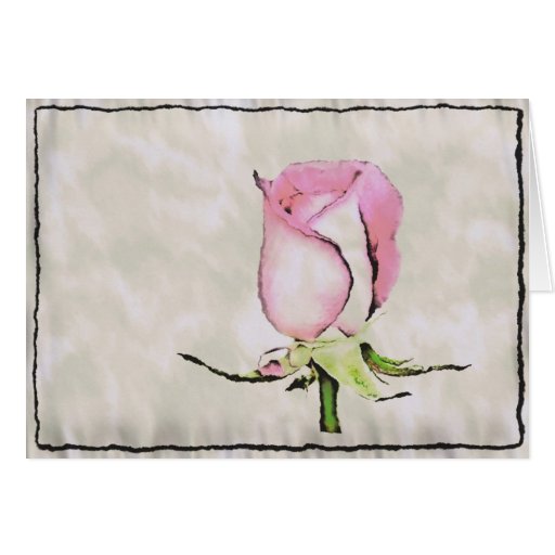 Rosebud van de waterverf kaart