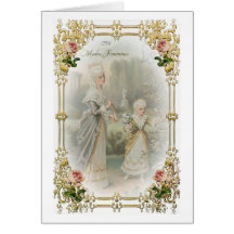 Roseraies 1700's de Marie Antoinette Versailles Carte De Vœux