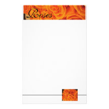 ROSES 2 STATIONNAIRES MOTIFS POUR PAPIER À LETTRE