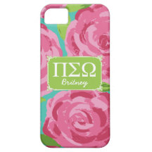 Roses de sororité avec votre nom étuis iPhone 5