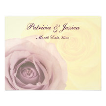 Roses et amour faire-part