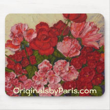 Roses et pivoines Mousepad Tapis De Souris